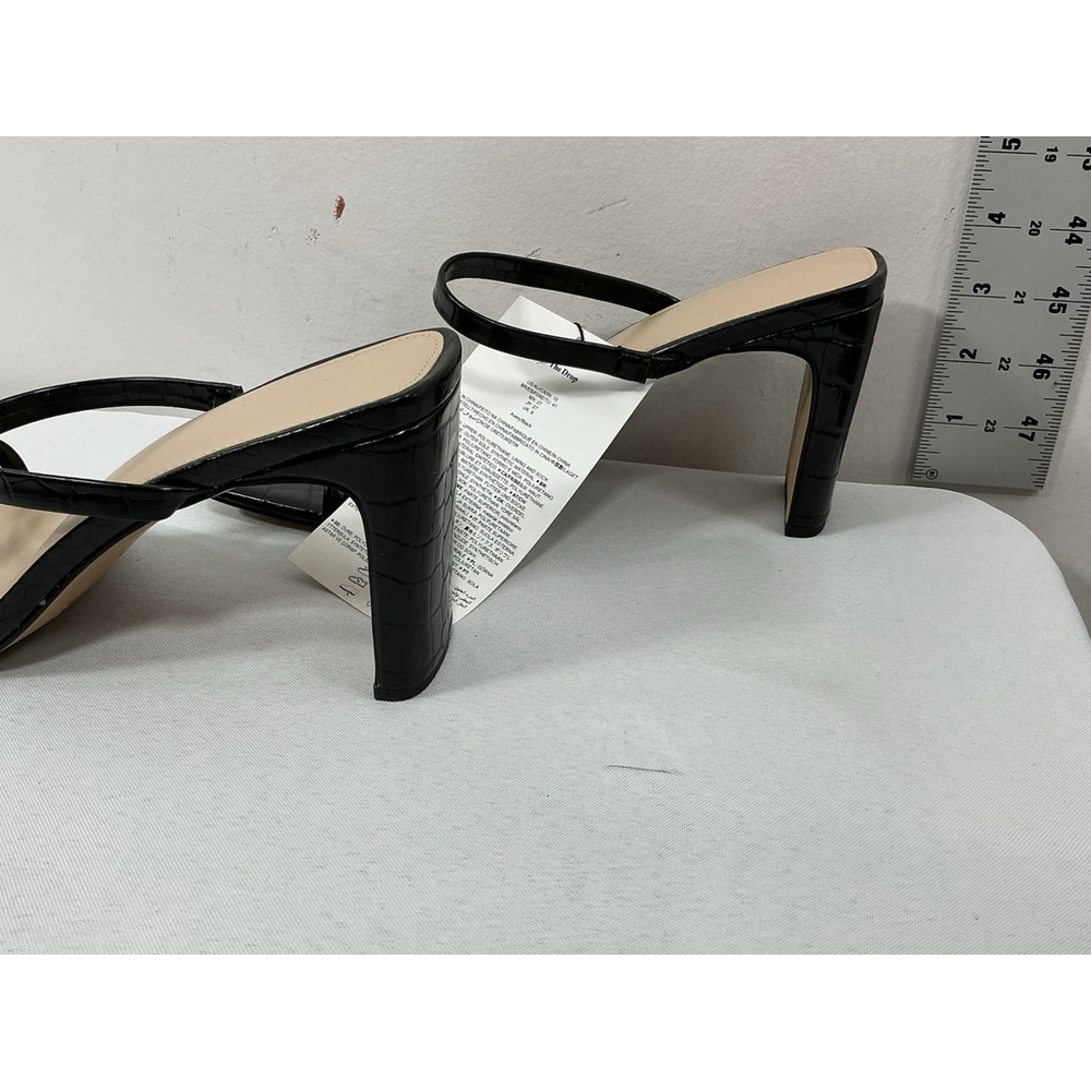 Womans New With Tags The Drop Strappy Slip On Sandals 10 Black Snake Skin - Picture 4 of 10